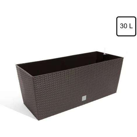 PROSPERPLAST Jardiniere Rato 30 L Avec Arrosage 60x24x24cm Chocolat 6 PROSPERPLAST Jardiniere Rato 30 L Avec Arrosage 60x24x24cm Chocolat – Image 4