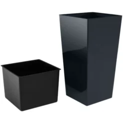 Prosperplast URBI Grand Planteur 49l. Plastique 32,5 X 32,5 X 61 Cm Anthracite -Promos Jardin Noble Magasin 29044116 5