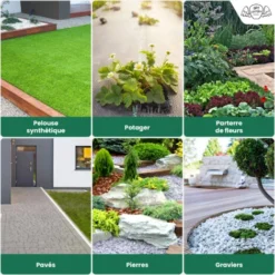 Toiles De Paillage 130g/m² Très épais - Geotextile Anti Repousse 50Mx1M Pour Terrasses Et Allées - Bache Anti Mauvaise Herbe 130g Pour Potager -Promos Jardin Noble Magasin 29783871 5