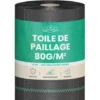 Toile De Paillage 80g/m² - Geotextile Anti Repousse 50Mx1M Pour Jardin Potager - Bache Anti Mauvaises Herbes 80g Pour Potager