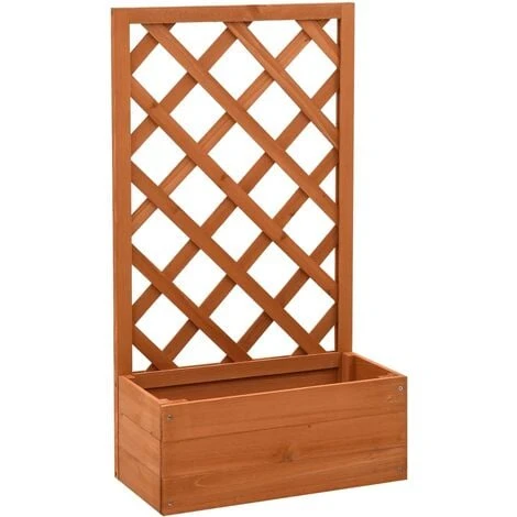 Jardinière à Treillis De Jardin Orange 50x25x90cm Bois De Sapin VidaXL 3 Jardinière à Treillis De Jardin Orange 50x25x90cm Bois De Sapin VidaXL