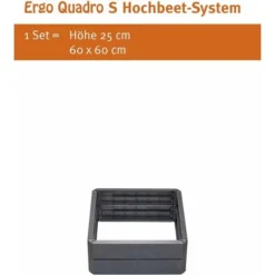 Jardinière Surrélevée Anthracite, 60 X 60 Cm, Hauteur 25 Cm Garantia 8 Jardinière Surrélevée Anthracite, 60 X 60 Cm, Hauteur 25 Cm Garantia -Promos Jardin Noble Magasin 30484058 2