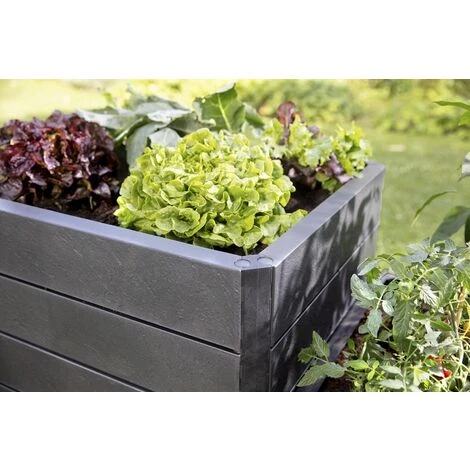 Jardinière Surrélevée Anthracite, 60 X 60 Cm, Hauteur 25 Cm Garantia 5 Jardinière Surrélevée Anthracite, 60 X 60 Cm, Hauteur 25 Cm Garantia – Image 3