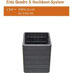 Jardinière Surrélevée Anthracite, 60 X 60 Cm, Hauteur 25 Cm Garantia 10 Jardinière Surrélevée Anthracite, 60 X 60 Cm, Hauteur 25 Cm Garantia -Promos Jardin Noble Magasin 30484058 4