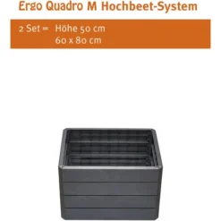 Jardinière Surélevée Anthracite, 60 X 80 Cm, Hauteur 25 Cm Garantia -Promos Jardin Noble Magasin 30484060 4