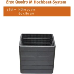 Jardinière Surélevée Anthracite, 60 X 80 Cm, Hauteur 25 Cm Garantia -Promos Jardin Noble Magasin 30484060 5