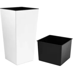 Prosperplast Urbi Grand Pot De 49 Litres, Plastique, 32,5 X 32,5 X 61 Cm Blanc -Promos Jardin Noble Magasin 30806960 5