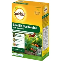 SOLABIOL SOBOU400N Bouillie Bordelaise Non Colorée 400g Utilisable En Agriculture Biologique