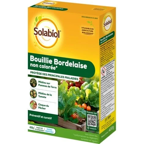 SOLABIOL SOBOU400N Bouillie Bordelaise Non Colorée 400g Utilisable En Agriculture Biologique 3 SOLABIOL SOBOU400N Bouillie Bordelaise Non Colorée 400g Utilisable En Agriculture Biologique