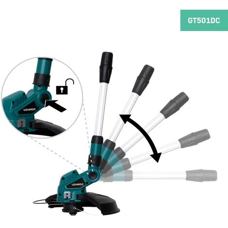 Débroussailleuse Sans Fil 20V -1 Batterie 2.0Ah Et Chargeur - 25cm Diamètre De Coupe - Tête Et Lance Télescopique Inclinables - Double Tête De Fil Tap And Go 8m (2x4m) 7 Débroussailleuse Sans Fil 20V -1 Batterie 2.0Ah Et Chargeur - 25cm Diamètre De Coupe - Tête Et Lance Télescopique Inclinables - Double Tête De Fil Tap And Go 8m (2x4m) – Image 5