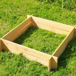 Carré Potager En Bois Naturel 90x90x20 Cm - Bac Potager En Carré Pour Jardin, Balcon, Terrasse - Jardiniere Bois Extérieur En Bois De Pin Traité -Promos Jardin Noble Magasin 31827913 4