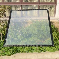 Kueatily Bache Transparente Imperméable Tissu De Film De Feuille De Bache De Jardin PE Avec/Oeillets Et Lanière Heavy Duty/Anti Gel/Anti-UV/Windproof Plant Isolation Canopy Cover For Greenhouse-2x3m