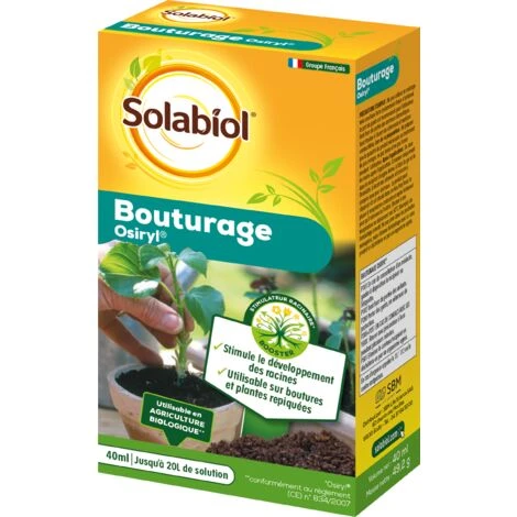 SOLABIOL SOBOUTU40 Bouturage Osiryl 40ml Stimulateur Racinaire Utilisable En Agriculture Biologique 3 SOLABIOL SOBOUTU40 Bouturage Osiryl 40ml Stimulateur Racinaire Utilisable En Agriculture Biologique