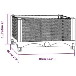Lit Surélevé 40x40x23 Cm Polypropylène VidaXL -Promos Jardin Noble Magasin 32529845 3