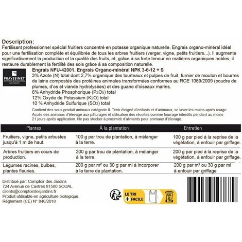 Engrais Professionnel Pour Fruitiers 8 Kg UAB. NPK 3-6-12 5 Engrais Professionnel Pour Fruitiers 8 Kg UAB. NPK 3-6-12 â Image 3