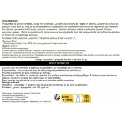 Corne Broyée, Engrais Azoté à Diffusion Progressive. Seau 5 Kg 7 Corne Broyée, Engrais Azoté à Diffusion Progressive. Seau 5 Kg -Promos Jardin Noble Magasin 3302205 3