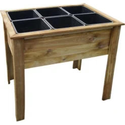 Potager Sur Pieds Avec 6 Bacs De Séparation -Promos Jardin Noble Magasin 3369480 3