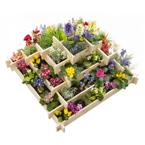 Carré Potager Pyramide KEO En Bois 4 étages Bac à Fleurs 100 CM 7 Carré Potager Pyramide KEO En Bois 4 étages Bac à Fleurs 100 CM – Image 5
