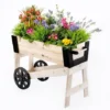 Carré Potager Brouette BILLY En Bois Finitions Noires Bac à Fleurs 80 CM -Promos Jardin Noble Magasin 34738990 1