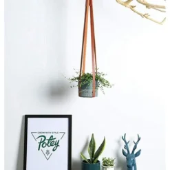Pot De Fleur Suspendu - PU Cuir Pot De Fleur Plante Suspendu, Pot De Fleur Plante Suspension Support Pot Suspendu, Pour Interieur Et Extérieur Suspendue Décoration Balcon Murale,marron 8 Pot De Fleur Suspendu - PU Cuir Pot De Fleur Plante Suspendu, Pot De Fleur Plante Suspension Support Pot Suspendu, Pour Interieur Et Extérieur Suspendue Décoration Balcon Murale,marron -Promos Jardin Noble Magasin 35559118 3