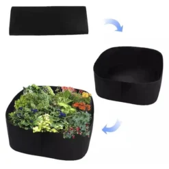 Sac De Culture Sacs à Plantes Sac De Croissance Des Plantes Sac De Plantation Bassin Pour Maison Balcon Jardin Légumes Pommes De Terre Courgette （noir，60x60x30） -Promos Jardin Noble Magasin 35893446 3