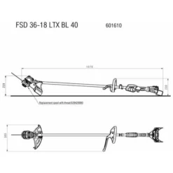 Metabo Debroussailleuse Sans Fil FSD 36-18 LTX BL 40, 18V, Carton, Avec Poignee Ronde, Sans Batterie Ni Chargeur 601610850 -Promos Jardin Noble Magasin 36209594 4