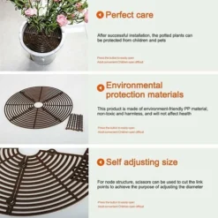 LITZEE Pot Protection Pour Plantes, Marron, Lot De 3, 26cm Diamètre (Marron) 9 LITZEE Pot Protection Pour Plantes, Marron, Lot De 3, 26cm Diamètre (Marron) -Promos Jardin Noble Magasin 36215664 3