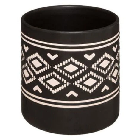 ATMOSPHERA Lot De 2 Cache-Pots Design Safari 14cm Noir 4 ATMOSPHERA Lot De 2 Cache-Pots Design Safari 14cm Noir – Image 2