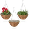 Relaxdays Suspension Pour Plantes, Lot De 3, Panier Tressé En Rotin, Fait Main, Pot De Fleur HxD 16 X 31 Cm, Vert-brun 2 Relaxdays Suspension Pour Plantes, Lot De 3, Panier Tressé En Rotin, Fait Main, Pot De Fleur HxD 16 X 31 Cm, Vert-brun -Promos Jardin Noble Magasin 39578997 1