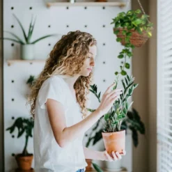 Relaxdays Suspension Pour Plantes, Lot De 3, Panier Tressé En Rotin, Fait Main, Pot De Fleur HxD 16 X 31 Cm, Vert-brun -Promos Jardin Noble Magasin 39578997 3