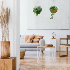 Relaxdays Suspension Pour Plantes, Lot De 3, Panier Tressé En Rotin, Fait Main, Pot De Fleur HxD 16 X 31 Cm, Vert-brun -Promos Jardin Noble Magasin 39578997 5