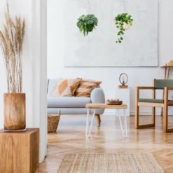 Relaxdays Suspension Pour Plantes, Lot De 3, Panier Tressé En Rotin, Fait Main, Pot De Fleur HxD 15 X 30 Cm, Nature -Promos Jardin Noble Magasin 39579000 5