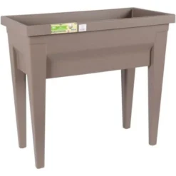 EDA Espace Potager Avec Table City Veg&Table - 73 X 38,5 X H 68 Cm - 57 L - Taupe