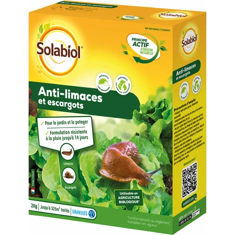 SOLABIOL SOLIMA2 Anti-limaces Et Escargots Etui 2Kg Granules D'origine Naturelle Résiste Sous La Pluie Protection Longue Durée Utilisable En Agriculture Biologique 3 SOLABIOL SOLIMA2 Anti-limaces Et Escargots Etui 2Kg Granules D'origine Naturelle Résiste Sous La Pluie Protection Longue Durée Utilisable En Agriculture Biologique