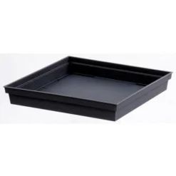 Soucoupe Plastique Carré Toscane Pot Carré 22 L 26,7 X 26,7 Anthracite - EDA