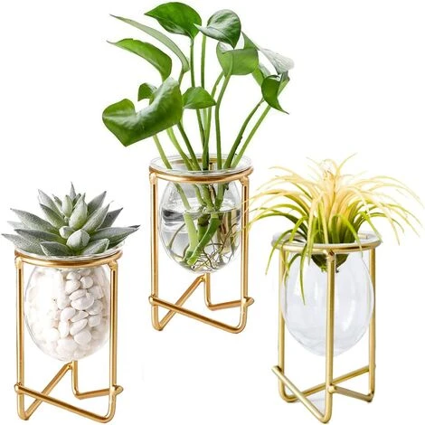 Porte-plantes Aériennes Décor En Métal Doré Pour La Maison Ensemble De 3 Mini-jardinières Géométriques Terrariums Vase En Verre Tillandsia Présentoirs Pour Femmes Vases Hydroponiques Pour Bureau (plan 3 Porte-plantes Aériennes Décor En Métal Doré Pour La Maison Ensemble De 3 Mini-jardinières Géométriques Terrariums Vase En Verre Tillandsia Présentoirs Pour Femmes Vases Hydroponiques Pour Bureau (plan
