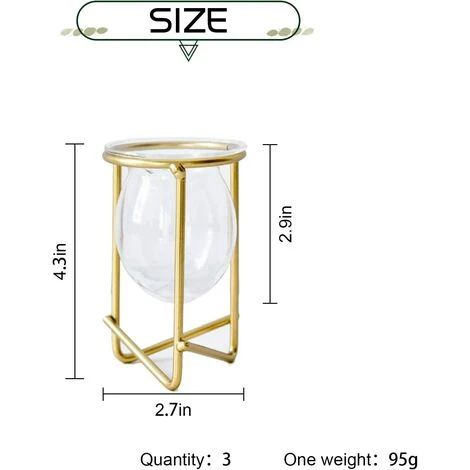 Porte-plantes Aériennes Décor En Métal Doré Pour La Maison Ensemble De 3 Mini-jardinières Géométriques Terrariums Vase En Verre Tillandsia Présentoirs Pour Femmes Vases Hydroponiques Pour Bureau (plan 4 Porte-plantes Aériennes Décor En Métal Doré Pour La Maison Ensemble De 3 Mini-jardinières Géométriques Terrariums Vase En Verre Tillandsia Présentoirs Pour Femmes Vases Hydroponiques Pour Bureau (plan – Image 2