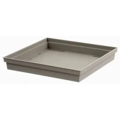 EDA Soucoupe Plastique Carré Toscane Pot Carré 22 L 26,7 X 26,7