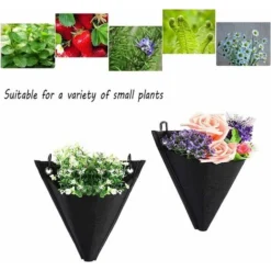 Sac à Plantes Murale De Jardin, 3 Pièces Versailles Poche De Plantation Vertical, Sac De Plantation Suspendu, Conception Triangulaire, Avec Crochet, Pour Extérieur, Intérieur, Maison, Décoration, Cour -Promos Jardin Noble Magasin 42534355 4