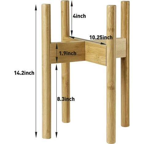 Support Pour Plantes En Bois Support Pour Plantes D'intérieur - Support De Pot De Fleurs Pour Présentoir Extérieur Pour Jardinière, Décoration D'intérieur - Convient Aux Pots De Taille Moyenne Et Gran 4 Support Pour Plantes En Bois Support Pour Plantes D'intérieur - Support De Pot De Fleurs Pour Présentoir Extérieur Pour Jardinière, Décoration D'intérieur - Convient Aux Pots De Taille Moyenne Et Gran – Image 2