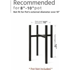 Support De Plante - À L'EXCLUSION Du Pot De Plante, Support De Pot En Métal Moderne Du Milieu Du Siècle, Support De Plante En Pot De Fleur D'intérieur, Support D'affichage Pour Plantes, Convient à Une -Promos Jardin Noble Magasin 43149791 5