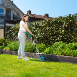 Débroussailleuse Sans Fil 20V - Doubles Roues Latérales, Poignée, Tete De Fil 8m - 1 Batterie 4.0Ah Et Chargeur Inclus -Promos Jardin Noble Magasin 44934006 4