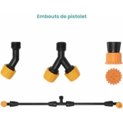 Pulvérisateur à Pression Dorsal 16L - Pulverisateur De Jardin Avec Bretelles - Pulverisateur Blanc Pour Désherbant -Promos Jardin Noble Magasin 47379630 3