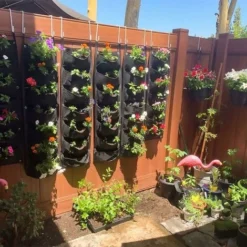 Sacs à Plantes, Triomphe Mis à Jour Jardinière Murale Verticale à 6 Poches Sacs De Plantation Suspendus Muraux Pour Les Plantes De Clôture De Jardin De Pelouse De Jardin 2 Pièces -Promos Jardin Noble Magasin 47852497 5