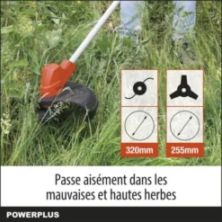 Powerplus Débroussailleuse 2-in-1 Sans Balais -Promos Jardin Noble Magasin 47939669 5