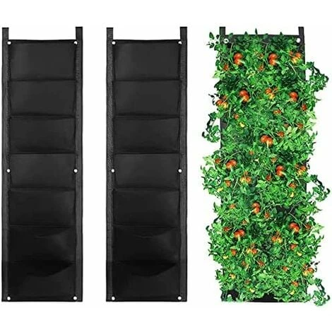 Kueatily Sac à Plantes à Suspendre, Lot De 2, 7 Poches, Sacs à Plantes Verticaux, Sac à Plantes Pour L'intérieur, L'extérieur, Le Jardin, Le Balcon, La Terrasse, La Décoration De La Maison (noir) 3 Kueatily Sac à Plantes à Suspendre, Lot De 2, 7 Poches, Sacs à Plantes Verticaux, Sac à Plantes Pour L'intérieur, L'extérieur, Le Jardin, Le Balcon, La Terrasse, La Décoration De La Maison (noir)