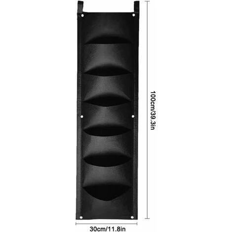 Kueatily Sac à Plantes à Suspendre, Lot De 2, 7 Poches, Sacs à Plantes Verticaux, Sac à Plantes Pour L'intérieur, L'extérieur, Le Jardin, Le Balcon, La Terrasse, La Décoration De La Maison (noir) 4 Kueatily Sac à Plantes à Suspendre, Lot De 2, 7 Poches, Sacs à Plantes Verticaux, Sac à Plantes Pour L'intérieur, L'extérieur, Le Jardin, Le Balcon, La Terrasse, La Décoration De La Maison (noir) – Image 2