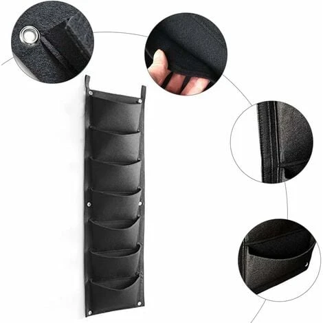 Kueatily Sac à Plantes à Suspendre, Lot De 2, 7 Poches, Sacs à Plantes Verticaux, Sac à Plantes Pour L'intérieur, L'extérieur, Le Jardin, Le Balcon, La Terrasse, La Décoration De La Maison (noir) 5 Kueatily Sac à Plantes à Suspendre, Lot De 2, 7 Poches, Sacs à Plantes Verticaux, Sac à Plantes Pour L'intérieur, L'extérieur, Le Jardin, Le Balcon, La Terrasse, La Décoration De La Maison (noir) – Image 3