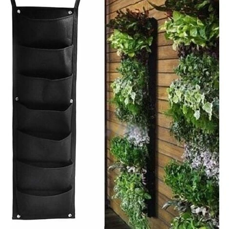 Kueatily Sac à Plantes à Suspendre, Lot De 2, 7 Poches, Sacs à Plantes Verticaux, Sac à Plantes Pour L'intérieur, L'extérieur, Le Jardin, Le Balcon, La Terrasse, La Décoration De La Maison (noir) 7 Kueatily Sac à Plantes à Suspendre, Lot De 2, 7 Poches, Sacs à Plantes Verticaux, Sac à Plantes Pour L'intérieur, L'extérieur, Le Jardin, Le Balcon, La Terrasse, La Décoration De La Maison (noir) – Image 5