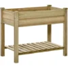 OUTSUNNY Jardinière Sur Pieds Potager Avec étagère à Lattes Dim. 91L X 51l X 76H Cm Bois Sapin Autoclave 1 OUTSUNNY Jardinière Sur Pieds Potager Avec étagère à Lattes Dim. 91L X 51l X 76H Cm Bois Sapin Autoclave -Promos Jardin Noble Magasin 48870364 1